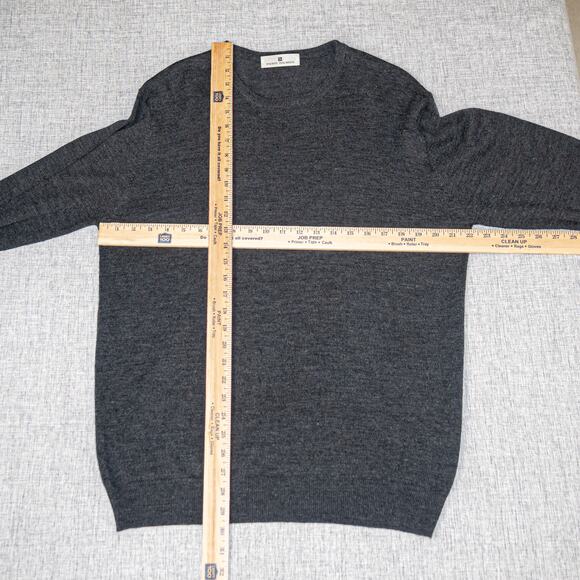 Vtg PIERRE BALMAIN Men's 100% Wool Sweater Charcoal made in Italy 54 - Picture 6 of 6